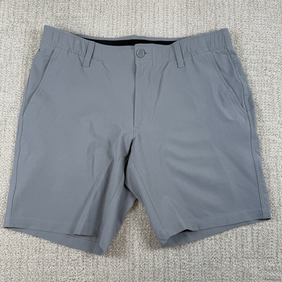 Under Armour Men's 34 Gray 9" Match Play Stretch Waist Golf Shorts - Picture 2 of 7